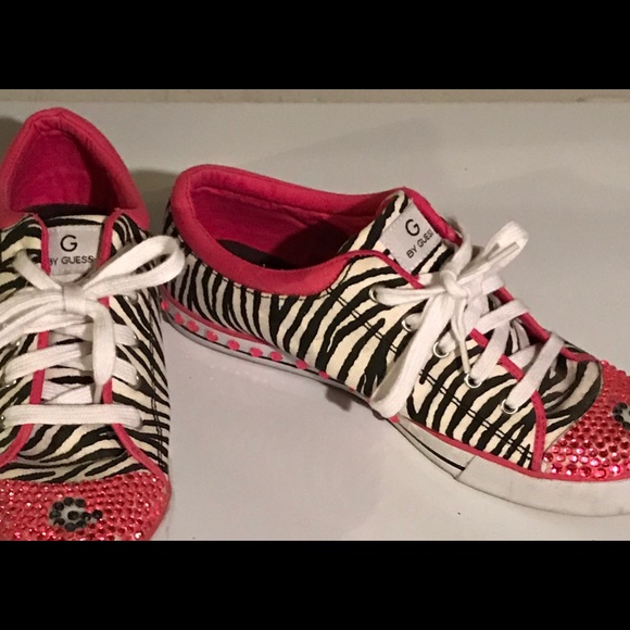 G by Guess Shoes - GUESS EMBELLISHED ZEBRA PRINT SNEAKERS / SZ 10